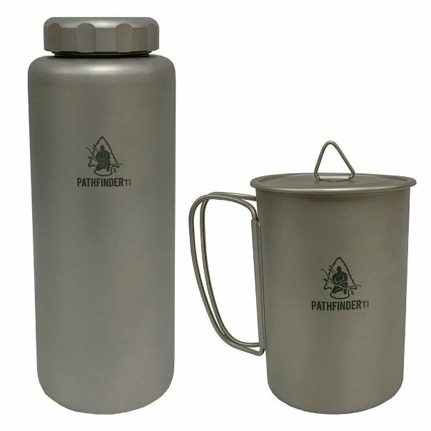 Pathfinder Titanium Bottle and Cup Set